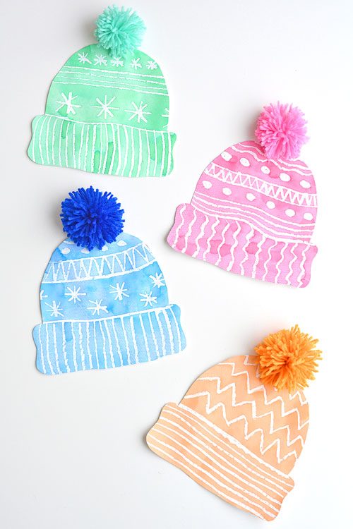 Easy Christmas Crafts - Winter Hat Art Project