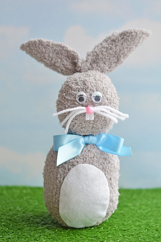 How to Make No-Sew Sock Bunnies - One Little Project