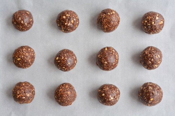 No-Bake Chocolate Peanut Butter Energy Bites - One Little Project