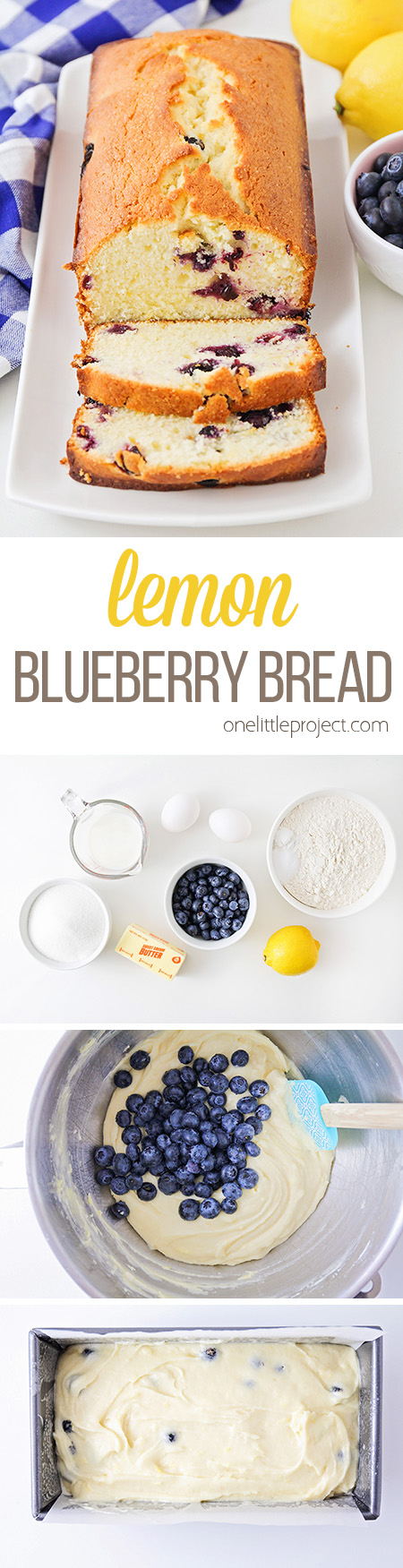 This sweet and tender lemon blueberry bread is so flavorful and delicious! It's easy to make, and perfect for breakfast or dessert! 