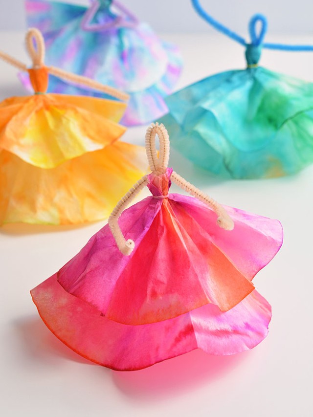 Coffee Filter Dancers - One Little Project