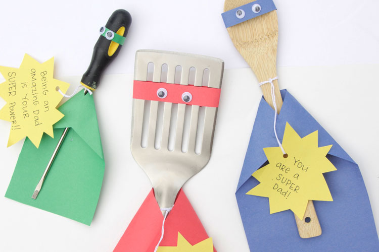 This Father's Day craft for kids is a great way to give dad a gift that he will love while sending him the message that he is a superhero in your life! 
