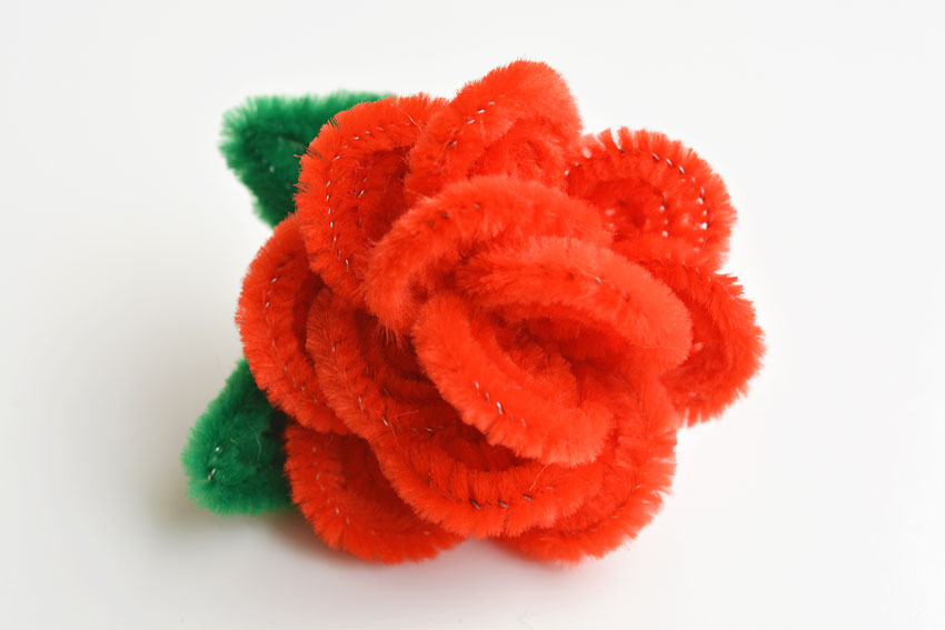 Pipe Cleaner Rose Ring - One Little Project