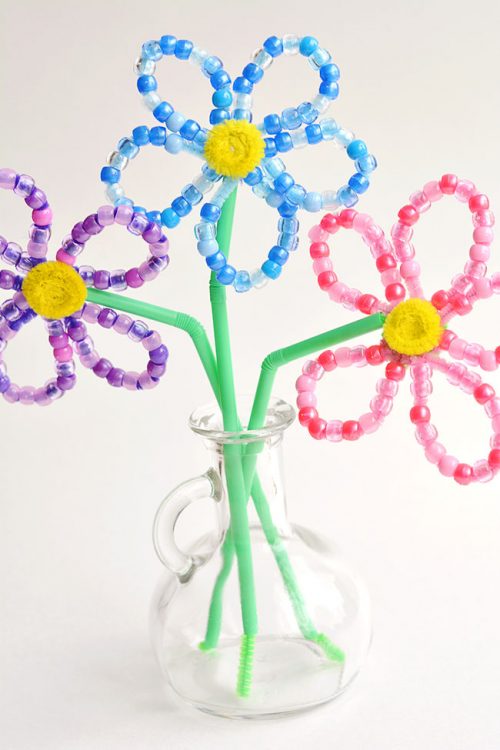 Summer Crafts – Beaded Pipe Cleaner Flowers