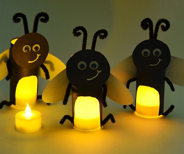Paper Roll Fireflies