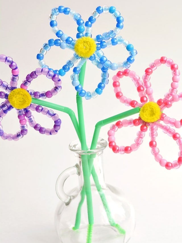 Beaded Pipe Cleaner Flowers
