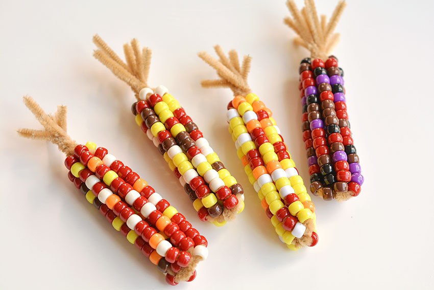 Beaded Pipe Cleaner Indian Corn