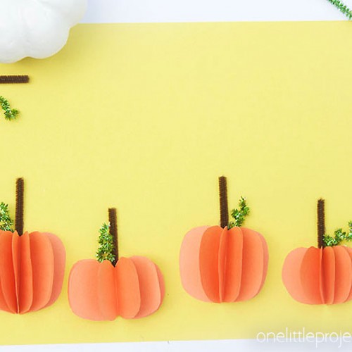 3 d paper pumpkins