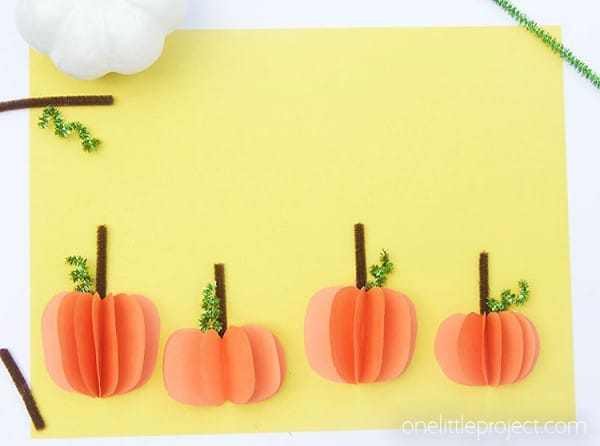 Paper Pumpkin Craft | How to Make 3D Paper Pumpkins