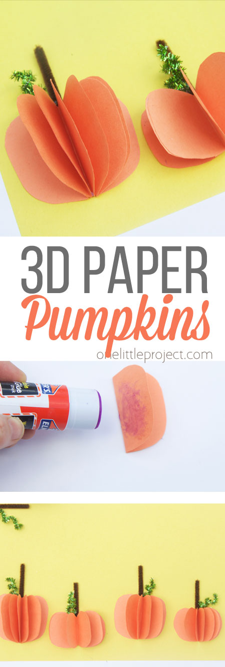 3D paper pumpkins