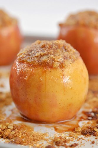 How to Make Apple Crisp Stuffed Apples - One Little Project