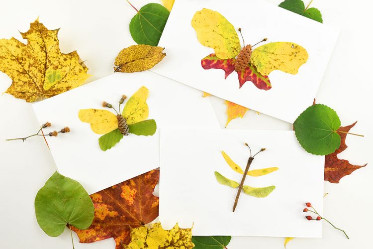 Craft made from autumn leaves