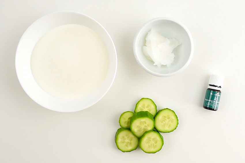 Homemade Cucumber Mint Sugar Scrub Recipe