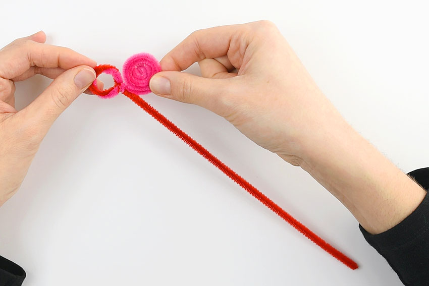 Pipe cleaner spiral and loop