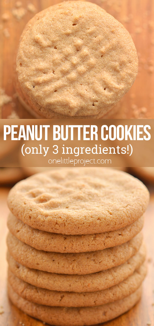 Peanut Butter Cookies With Only 3 Ingredients