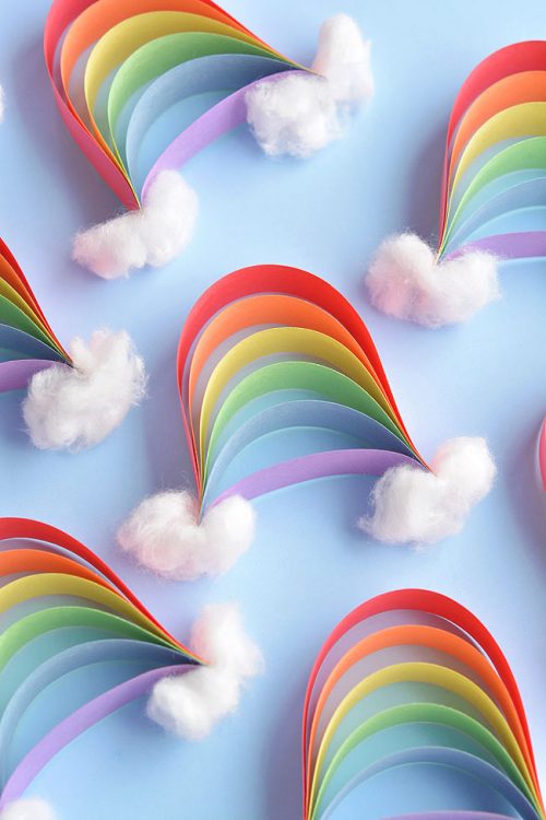Summer Craft – Paper Strip Rainbows