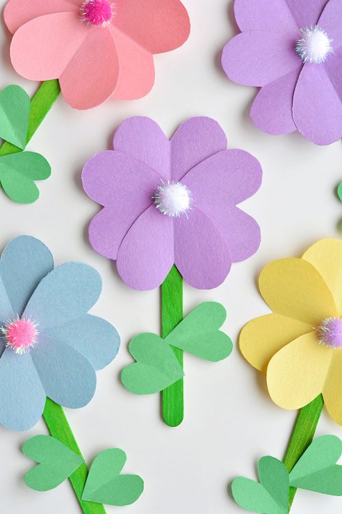 Craft Summer – Paper Heart Flowers