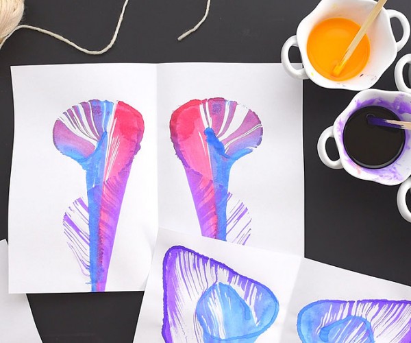 Watercolor string painting