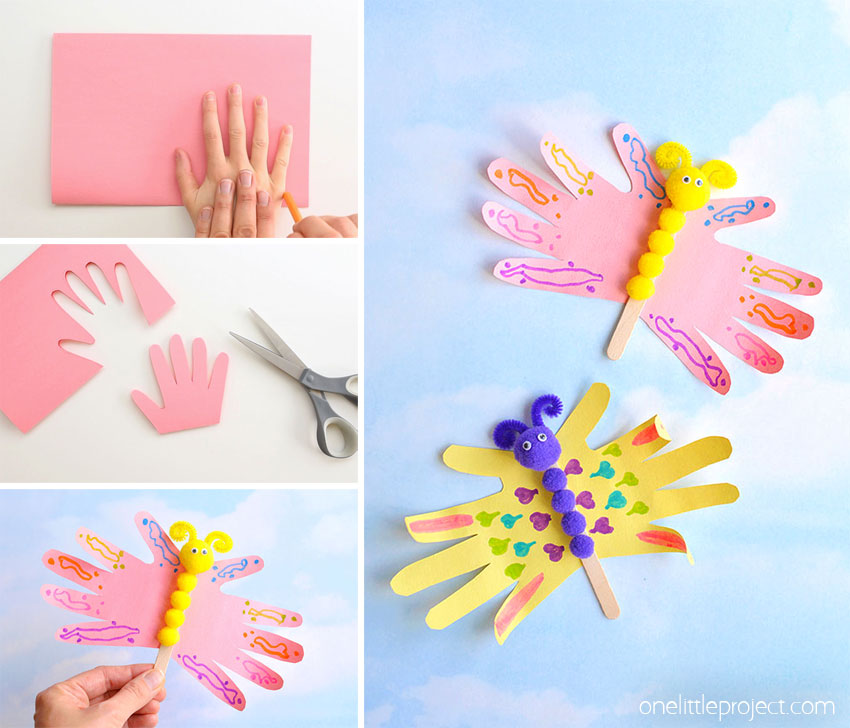How to Make Handprint Butterflies
