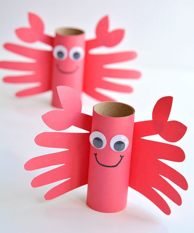 Summer Crafts for Kids – Handprint Crab Craft