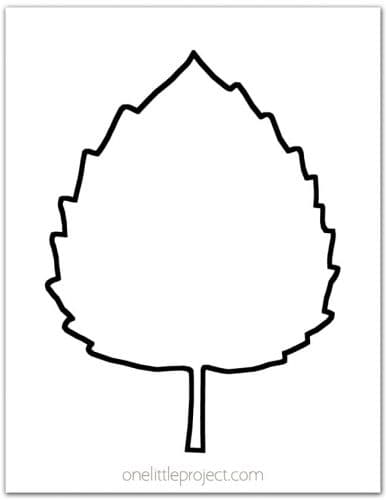 Leaf Template | Free Printable Leaf Outlines - One Little Project
