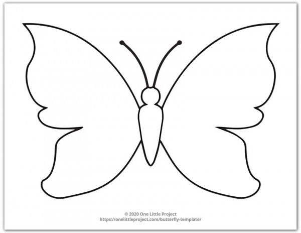 butterfly template free printable butterfly outlines one little project