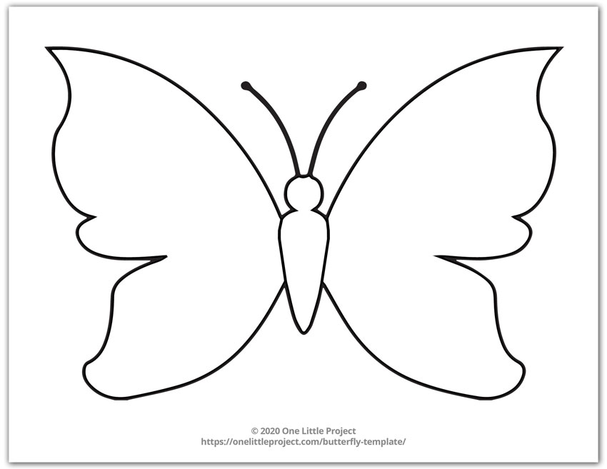 Printable Stencil Butterfly Template