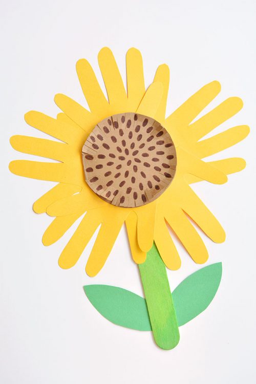 Summer Crafts for Kids – Handprint Sunflower Craft