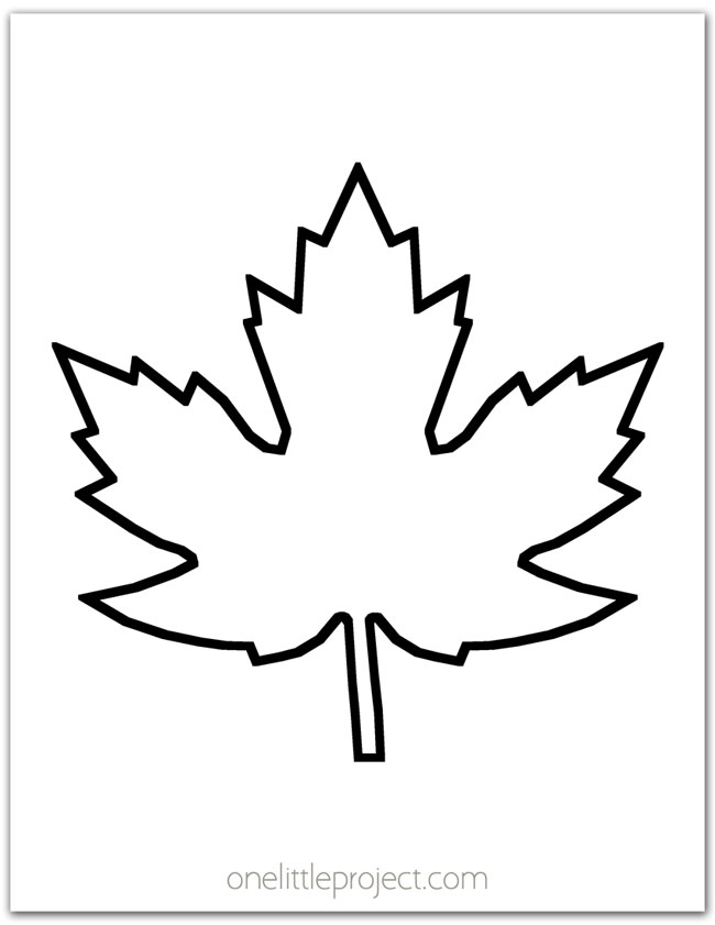 Leaf Template Free Printable Leaf Outlines One Little Project