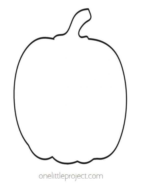 Pumpkin Template Free Printable Pumpkin Outlines One Little Project