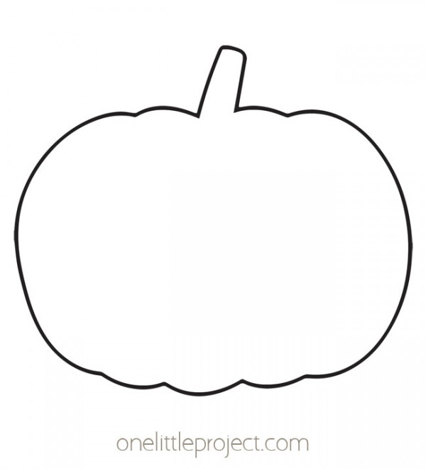 Pumpkin Template Free Printable Pumpkin Outlines One Little Project