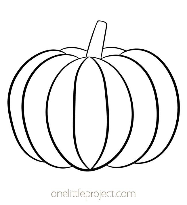 Pumpkin Template Free Printable Pumpkin Outlines One Little Project