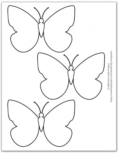 Butterfly Template Free Printable Butterfly Outlines One Little Project 