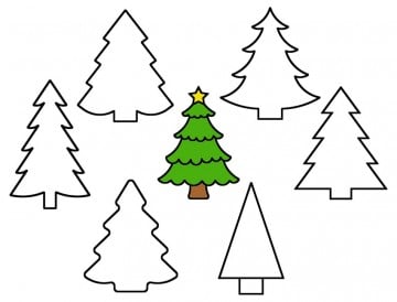 Christmas Tree Template | Free Printable Christmas Tree Outlines