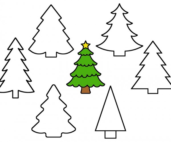 Christmas Tree Outlines