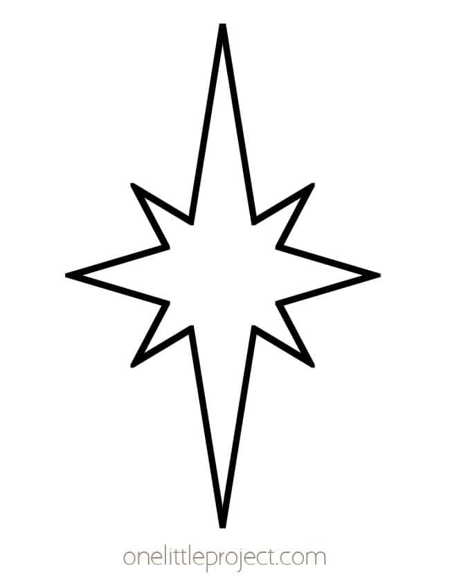 Star Template Free Printable Star Outlines One Little Project Star Template Free Printable Star Outlines One Little Project