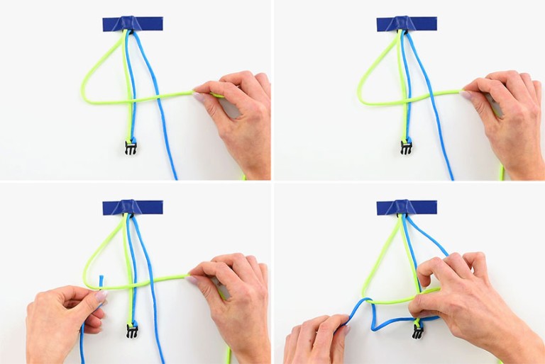 how to make 2 color snake knot paracord bracelet #knitting #teaching #... | paracord  bracelet | TikTok