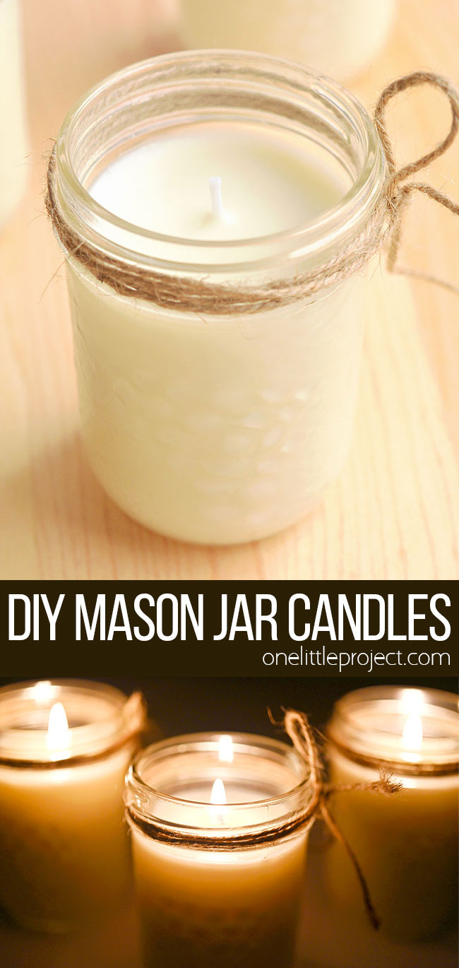 Pin image for making DIY mason jar candles