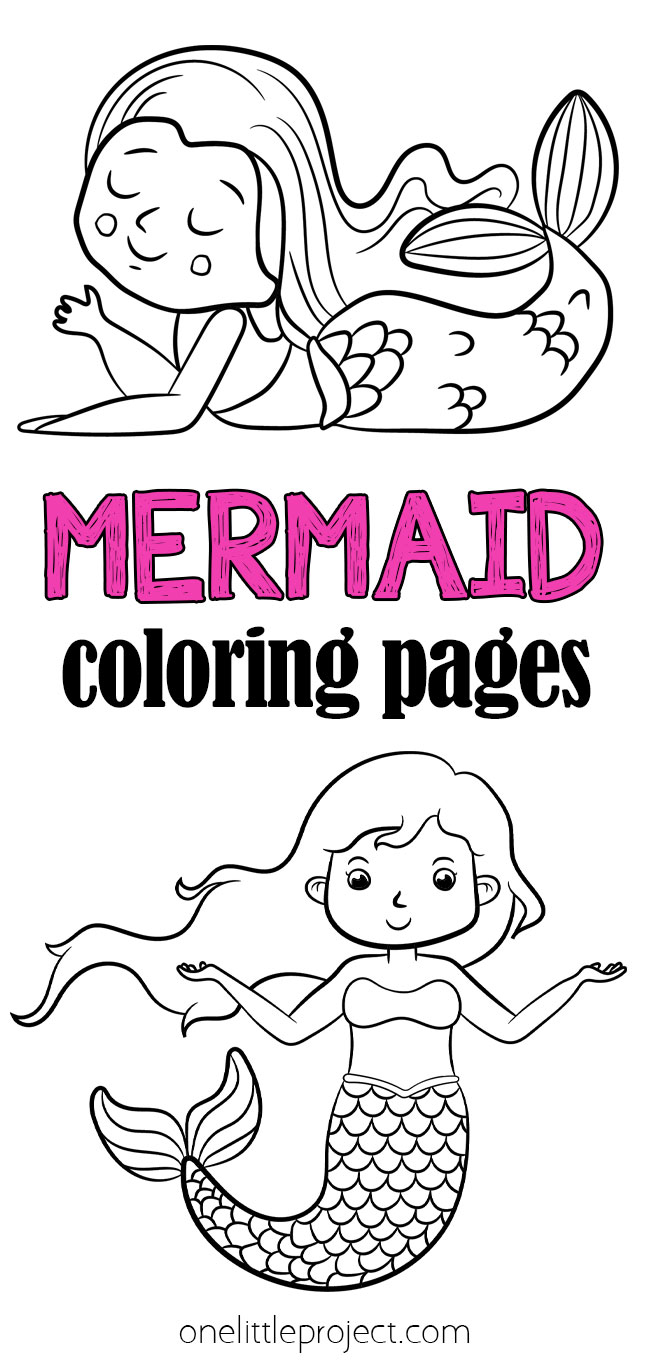 Pin image for mermaid coloring pages