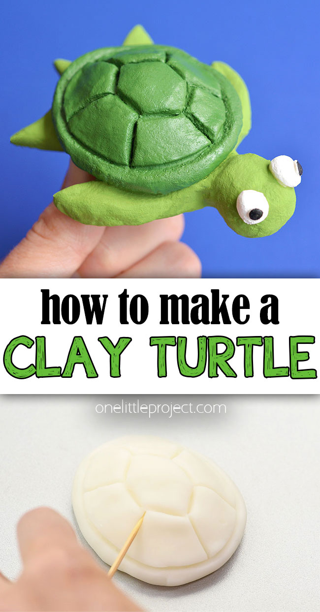 Pin image for how to make a clay turtle sculpture