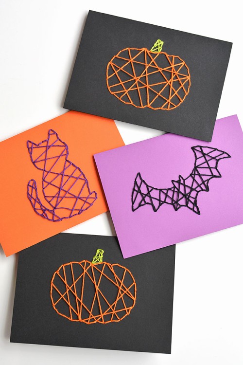 Pumpkin Crafts - Halloween String Art
