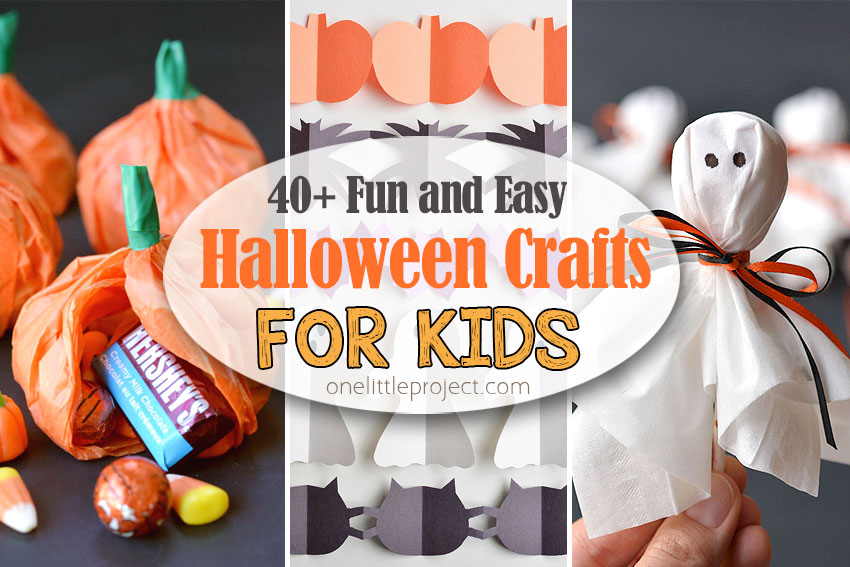 40+ Fun and Easy Halloween Crafts for Kids - One Little Project