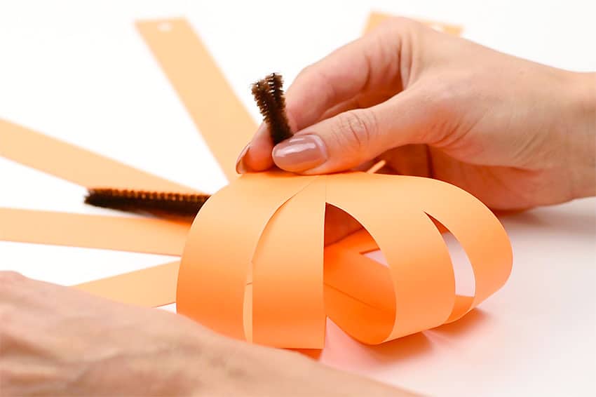 Thanksgiving Crafts For Kids BeYumi Paper Strip Pumpkin Craft Kit - 36Pcs Fall Thanksgiving DIY Decor For Kids Fall Thanksgiving Pumpkin Craft For