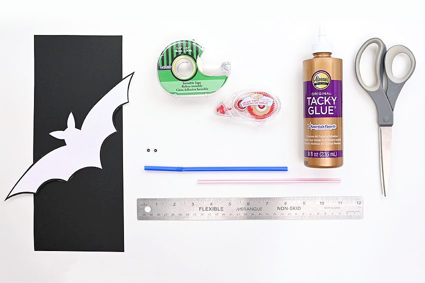 Supplies for making a flapping bat craft 
