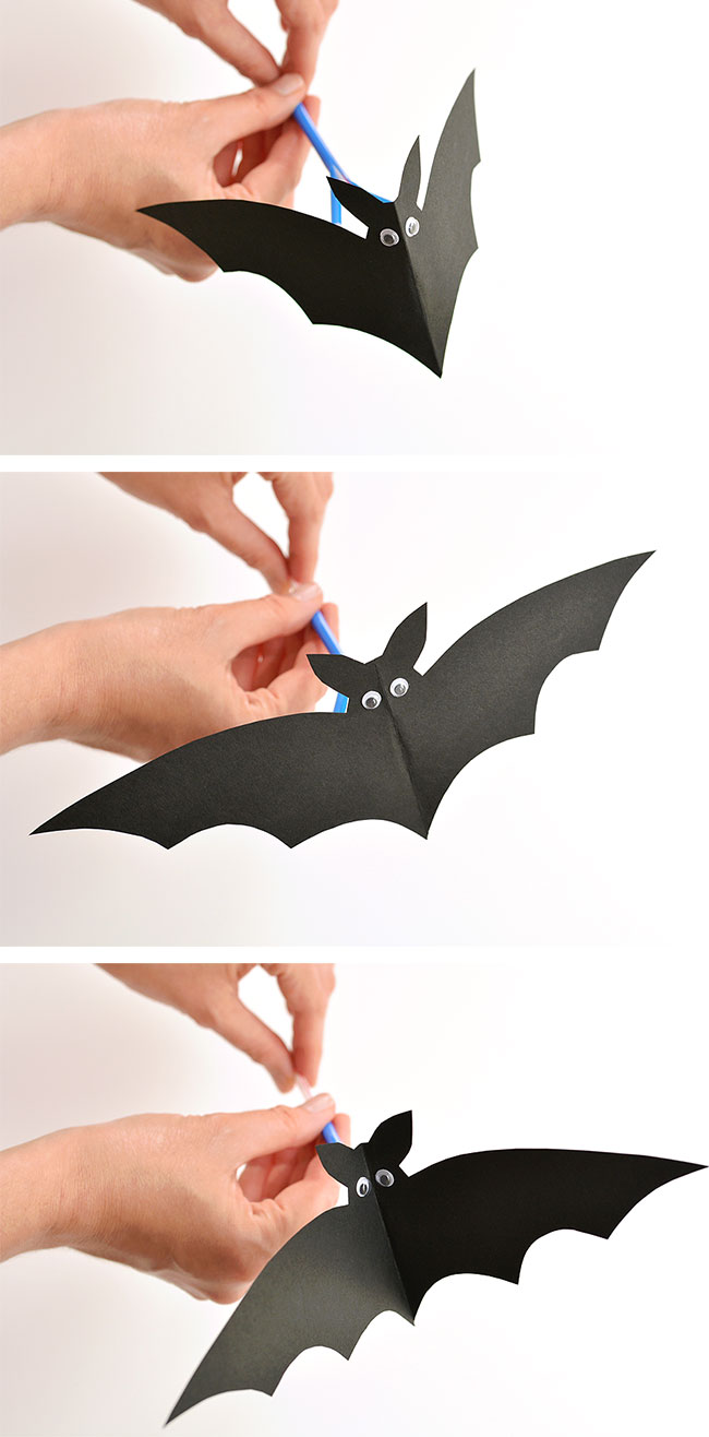 Flapping bat craft in motion