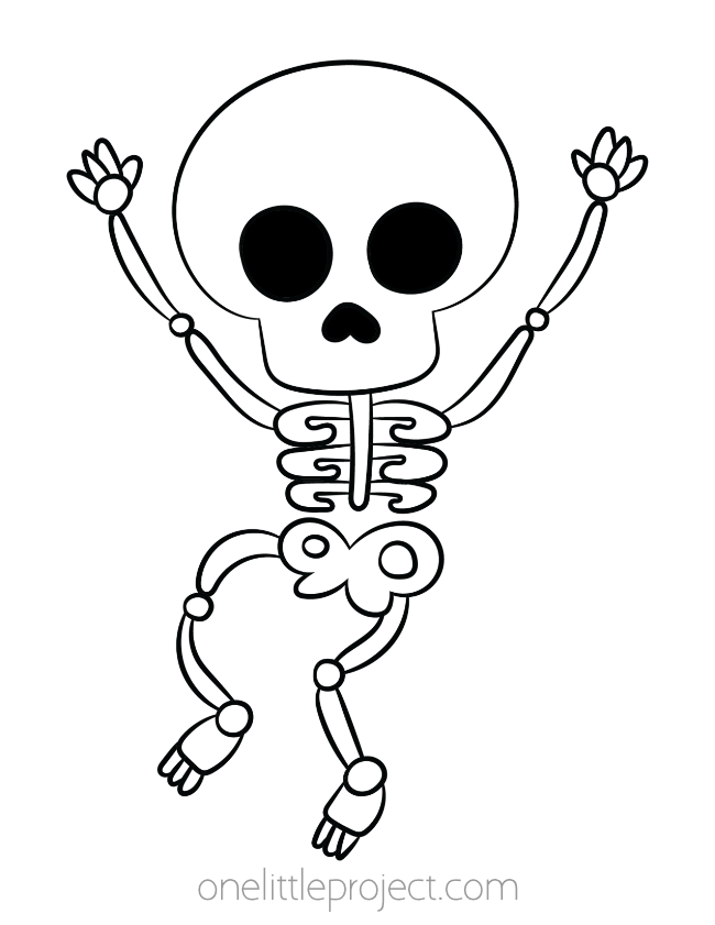 A dancing skeleton