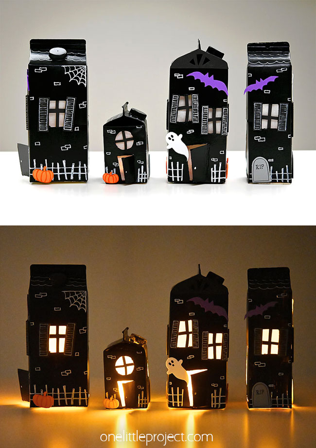 Haunted house craft in the day and at night