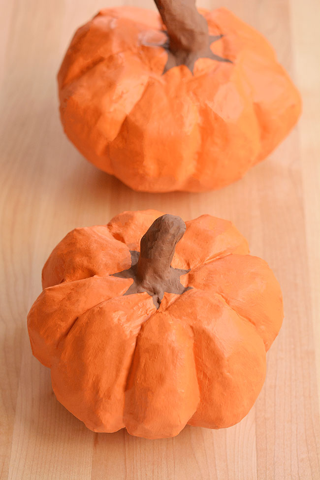 How to make paper mache pumpkins