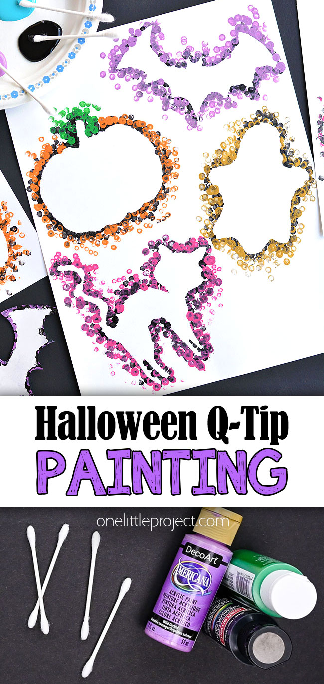 Pin image for Halloween q-tip painting