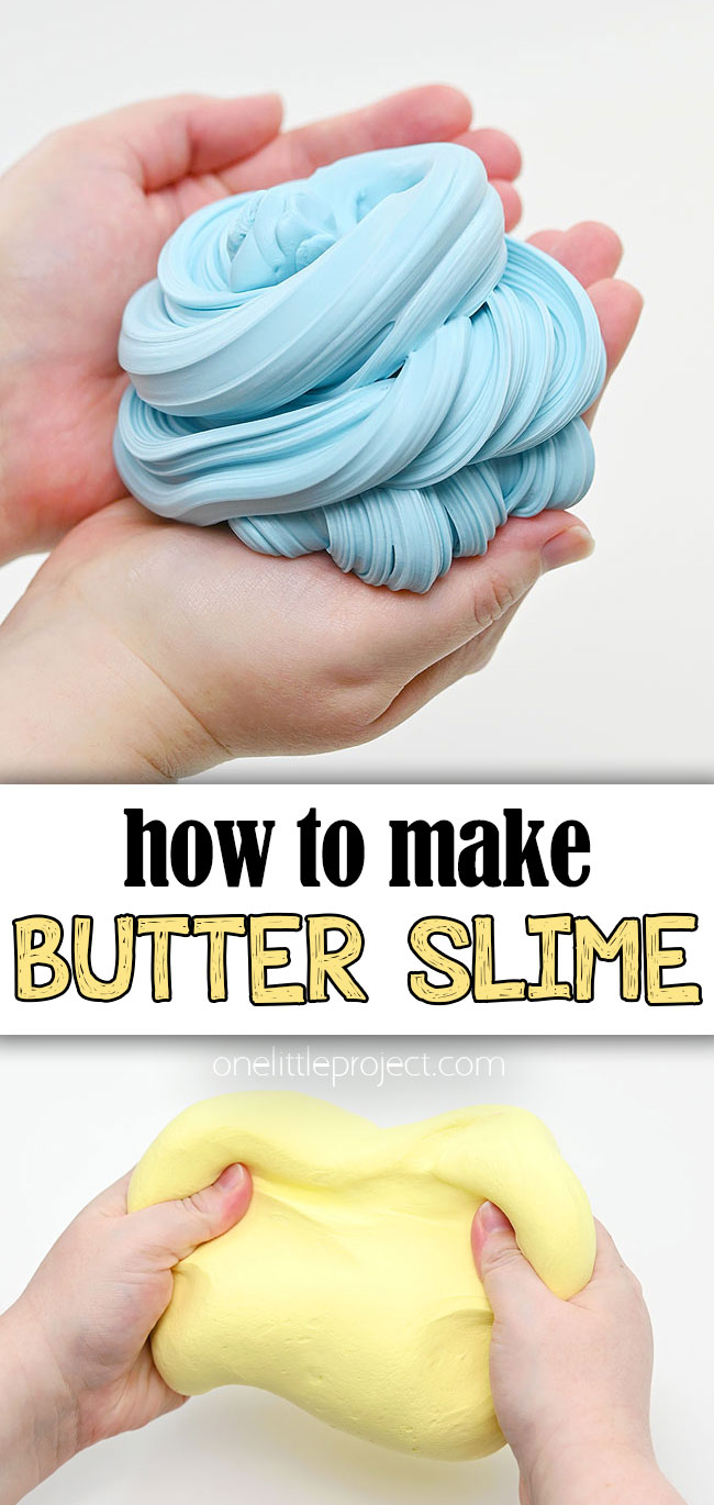 Blue and yellow butter slime